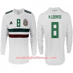 Maillot/Tenue Mexique H. LOZANO 8 Extérieur Coupe du monde 2018 Manche Longue